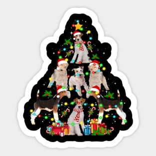 Christmas Tree Funny Dog Sticker